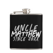 Flasques Grunge noir et blanc moderne pour l'oncle Cool (Devant)