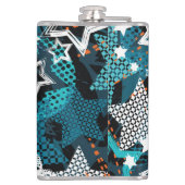 Flasques Grunge star motif, design pour enfants ludique. (Dos)