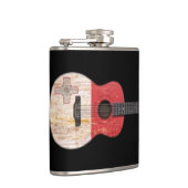 Flasques Guitare acoustique âgée et utilisée de drapeau (Droite)