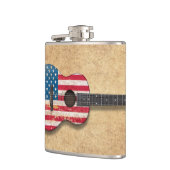 Flasques Guitare acoustique âgée et utilisée de drapeau (Gauche)