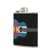 Flasques Guitare acoustique âgée et utilisée de drapeau du (Gauche)