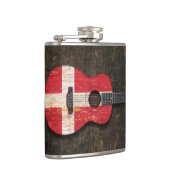 Flasques Guitare acoustique rayée et utilisée de drapeau (Droite)