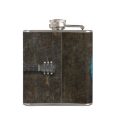 Flasques Guitare acoustique rayée et utilisée de drapeau du (Dos)