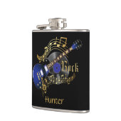 Flasques Guitare électrique de roche bleue - noir (Gauche)