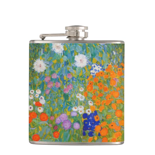 Flasques Gustav Klimt - Jardin des fleurs (Devant)