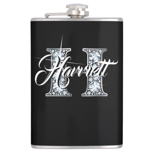 Flasques H Faux Diamond Monogramme (Devant)