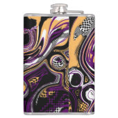 Flasques Halloween au crâne de sucre pourpre et noir (Dos)