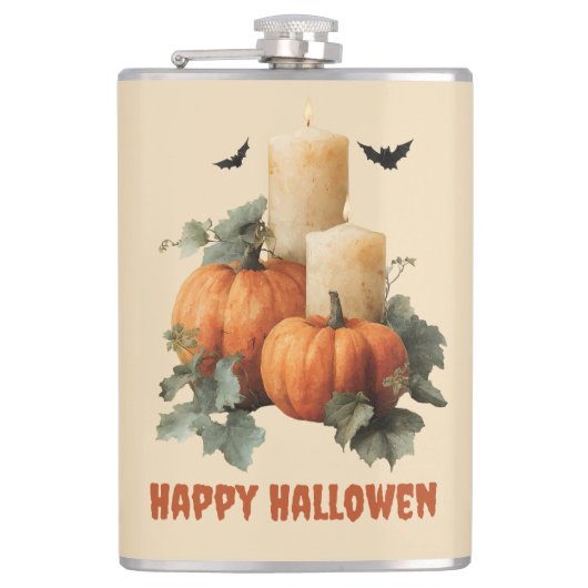 Flasques Halloween Citrouilles et bougies (Devant)