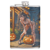 Flasques Halloween Monster Jack-o-Lantern & Bat Vixen Girl (Devant)