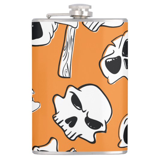 Flasques Halloween Skulls Bones DoodMotif (Devant)