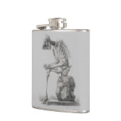 Flasques Halloween squelette assis anatomie (Gauche)