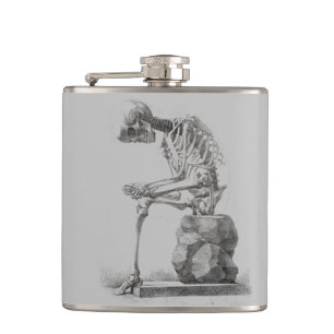 Flasques Halloween squelette assis anatomie