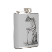 Flasques Halloween squelette assis anatomie (Droite)