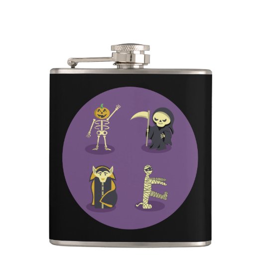 Flasques Halloween Squelette Dracula Mummy Griffe Reaper (Devant)