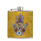 Flasques Hamsa Coeurs Fleurs Opal Art sur Or (Devant)