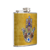 Flasques Hamsa Coeurs Fleurs Opal Art sur Or (Droite)