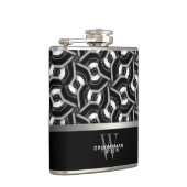 Flasques Hanche blanche noire Fla de cadeau de garçons (Droite)