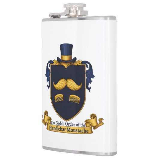 Flasques Handlebar Moustache Gentleman's Flask (Gauche)