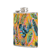 Flasques Hawaiian Tropical Feuilles Et Plante Imprimer Moti (Gauche)