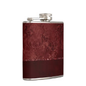 Flasques Henné Romance | Red Satiny Grunge Damask (Droite)