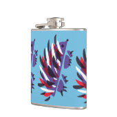 Flasques Hérisson mignon géométrique abstrait coloré (Gauche)