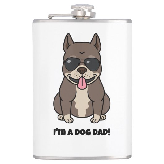 Flasques Heupflesje rencontre Vinyl Omhulzing - Chien papa! (Devant)