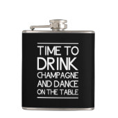 Flasques Heure de boire Champagne et de danser sur le (Devant)
