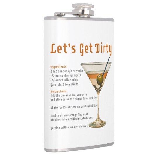 Flasques Heure de cocktail Obtenons une recette de martini  (Droite)