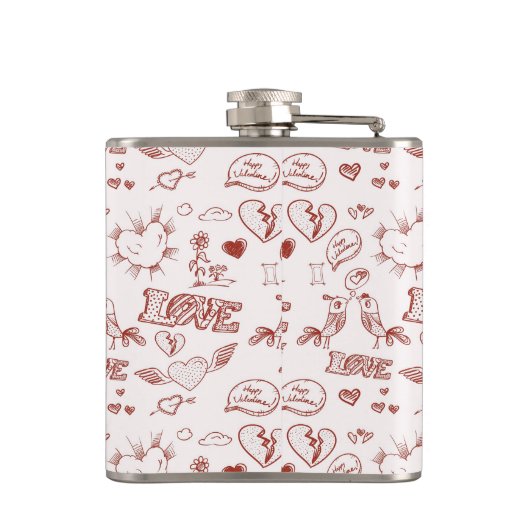 Flasques Heureuse Sainte-Valentin (Dos)