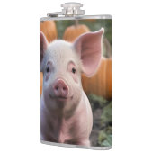 Flasques Heureux Comme Un Cochon Bébé Dans Un Patch Citroui (Gauche)