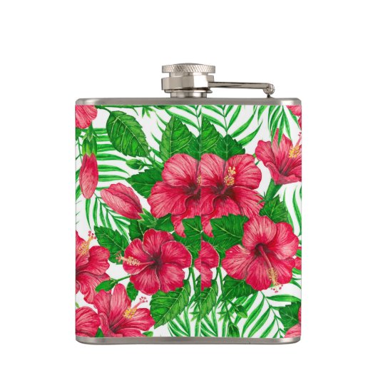 Flasques Hibiscus et palmiers feuilles (Dos)