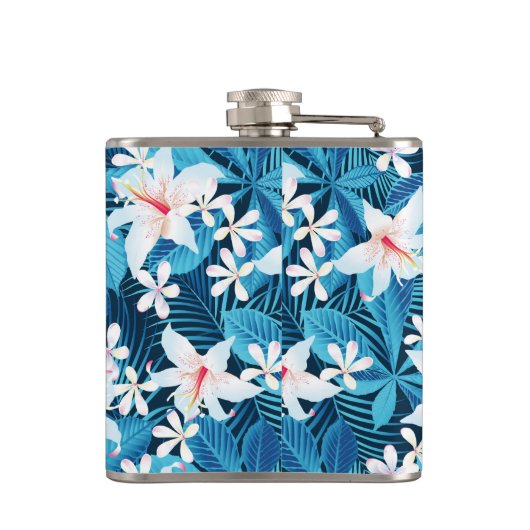 Flasques Hibiscus tropicaux Schéma floral 2 (Dos)