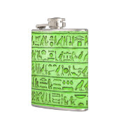 Flasques Hiéroglyphes égyptiens anciens Vert (Gauche)