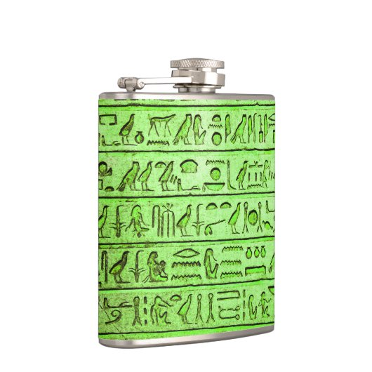 Flasques Hiéroglyphes égyptiens anciens Vert (Droite)