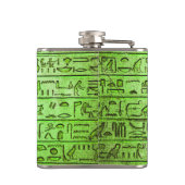 Flasques Hiéroglyphes égyptiens anciens Vert (Dos)
