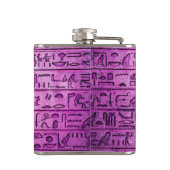 Flasques Hiéroglyphes égyptiens antiques violets (Dos)