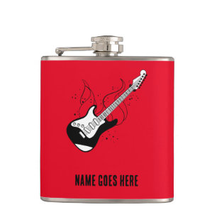 Flasques Hip Flask avec guitare - nom de la personnaliser