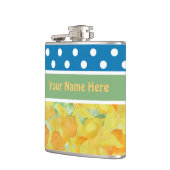 Flasques Hip Flask to Personalize : Daffodiles, Pois (Gauche)