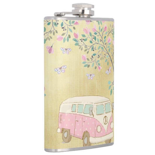 Flasques Hippy Van Butterflies et or de fleur (Droite)