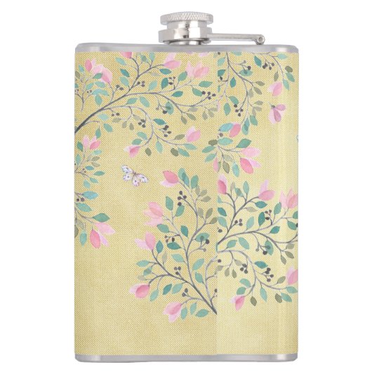 Flasques Hippy Van Butterflies et or de fleur (Dos)