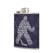 Flasques Hockey Goalie Calligram Hip Flask, Arrière - plan  (Gauche)