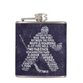 Flasques Hockey Goalie Calligram Hip Flask, Arrière - plan  (Devant)