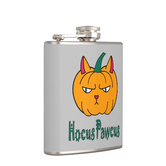 Flasques Hocus pawcus Halloween citrouille ginger cat magie (Droite)