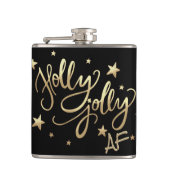 Flasques Holly Jolly AF | Shiny Gold Faux Foil Script (Devant)