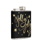 Flasques Holly Jolly AF | Shiny Gold Faux Foil Script (Droite)