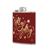 Flasques Holly Jolly | Élégant script de faux or (Gauche)