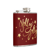 Flasques Holly Jolly | Élégant script de faux or (Droite)
