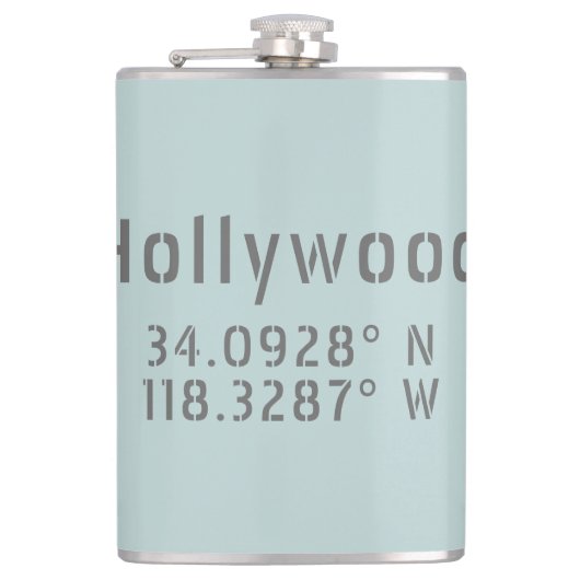 Flasques Hollywood Latitude Longitude (Devant)