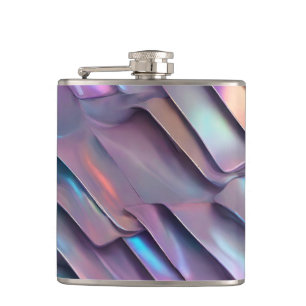 Flasques Holographie abstraite/iridescente futuriste