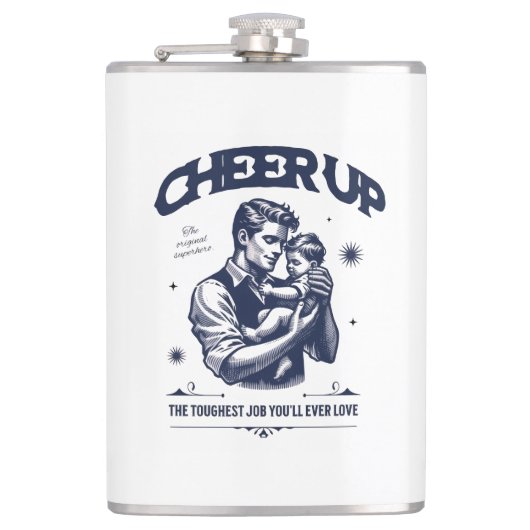 FLASQUES HOME/KITCHEN DADDY CHEER UP VINYL WRAP FLASK  (Devant)